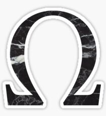schwarzer Marmor Omega // // Sticker