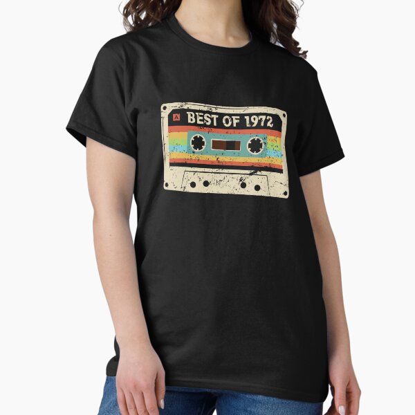 Vista previa del artículo con la obra «Lo mejor de 1972, camiseta vintage divertida de casete de 53 años, regalo de 53 cumpleaños para hombres y mujeres», diseñado y vendido por BCNDesign.