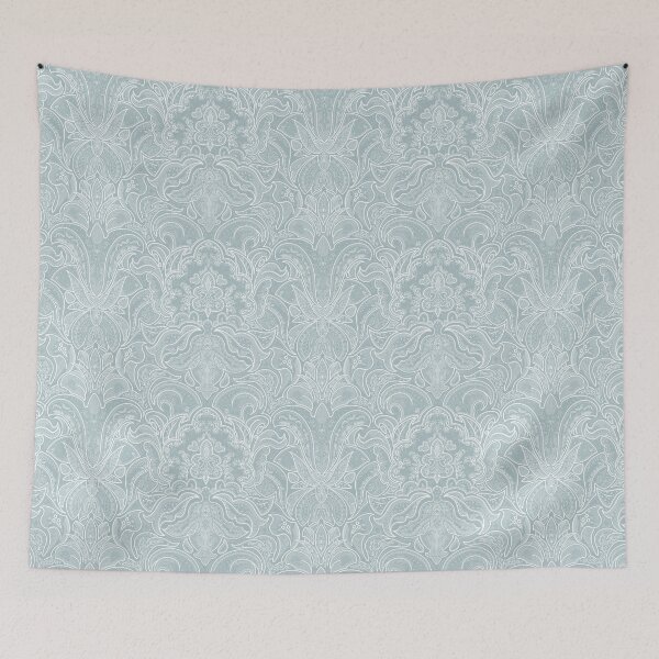 Artikelvorschau, Handgezeichnetes Paisley mit verstecktem Mausdesign Seafoam entworfen und verkauft von Sharilea.