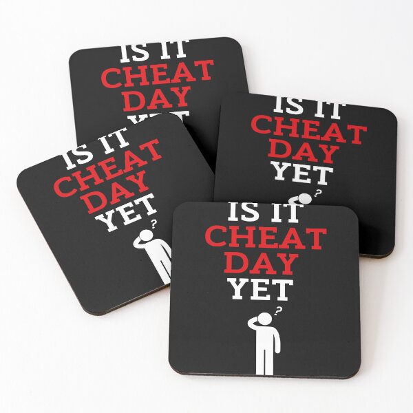 Item preview, Is It Cheat Day Yet? Funny Gym Black Background designed and sold by ZestyFruit.