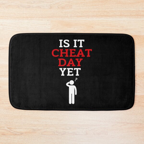 Item preview, Is It Cheat Day Yet? Funny Gym Black Background designed and sold by ZestyFruit.
