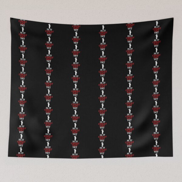 Item preview, Is It Cheat Day Yet? Funny Gym Black Background designed and sold by ZestyFruit.