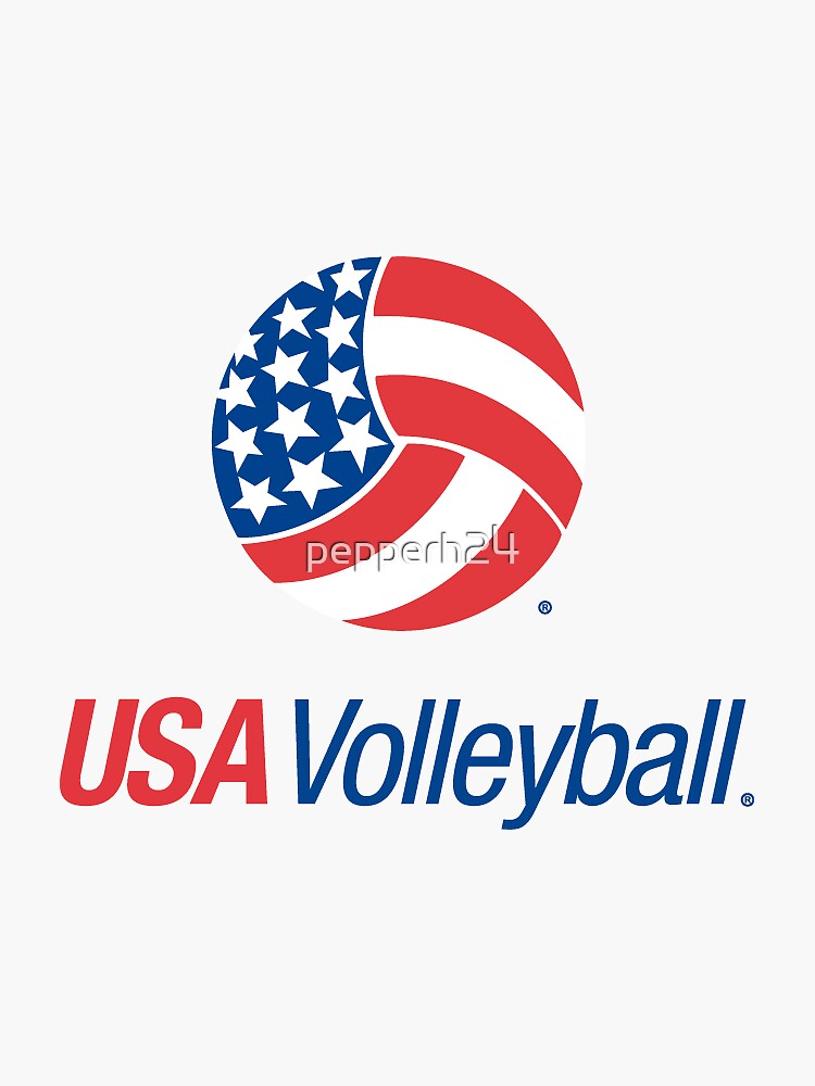 "USA Volleyball" Sticker for Sale by pepperh24 Redbubble