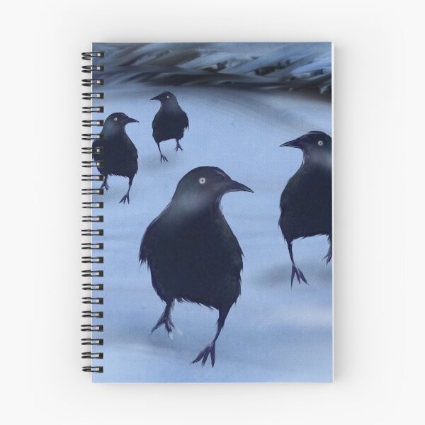 Item preview, Grajillas en la nieve designed and sold by redraiph.