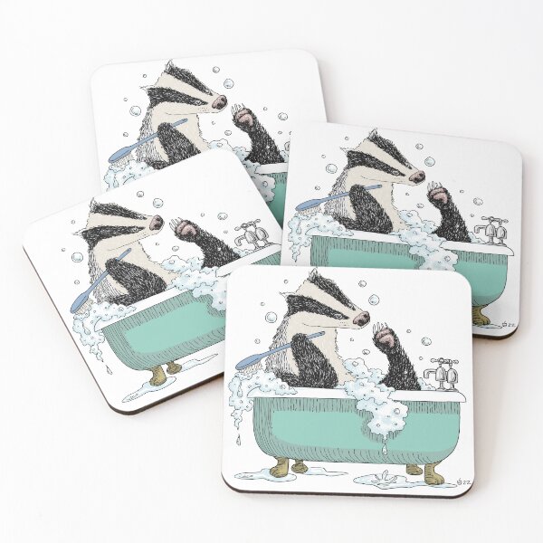 Item preview, Bathin' Badger designed and sold by shiro.