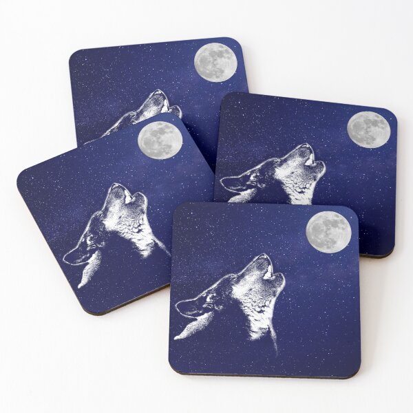 Item preview, WOLF HOWLING AT THE MOON, FULL MOON WOLF designed and sold by Danicus666.