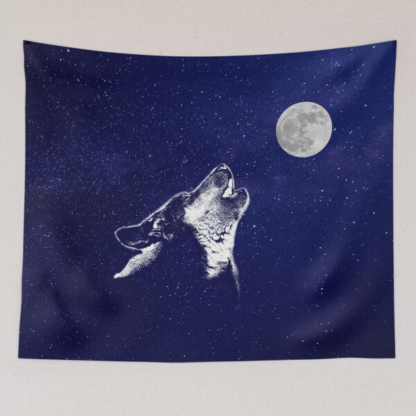 Item preview, WOLF HOWLING AT THE MOON, FULL MOON WOLF designed and sold by Danicus666.