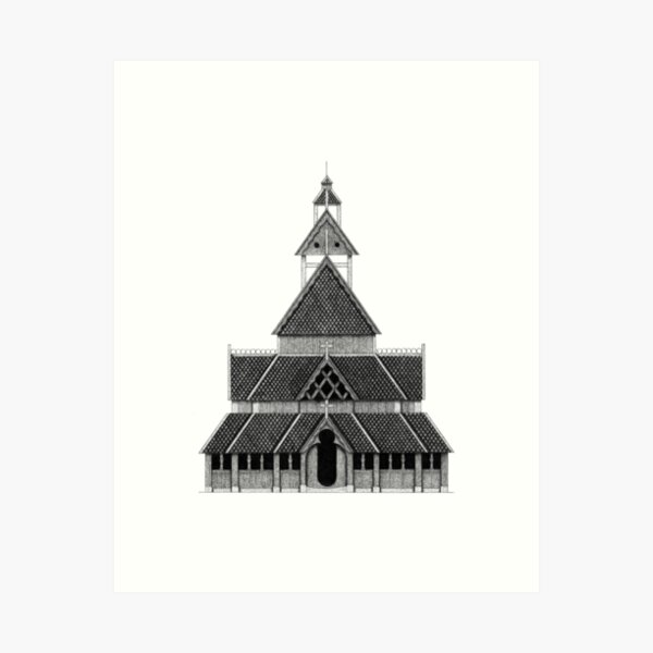 Stave Church Art Print