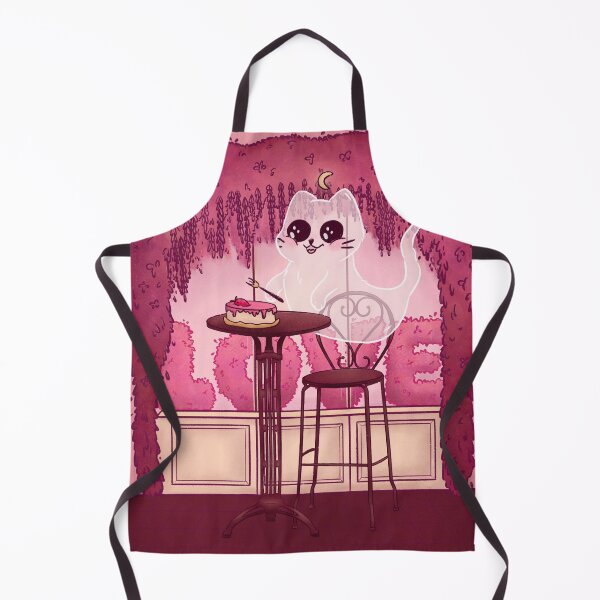 Item preview, Ghost Cat and Strawberry Cake designed and sold by LenasScribbles.