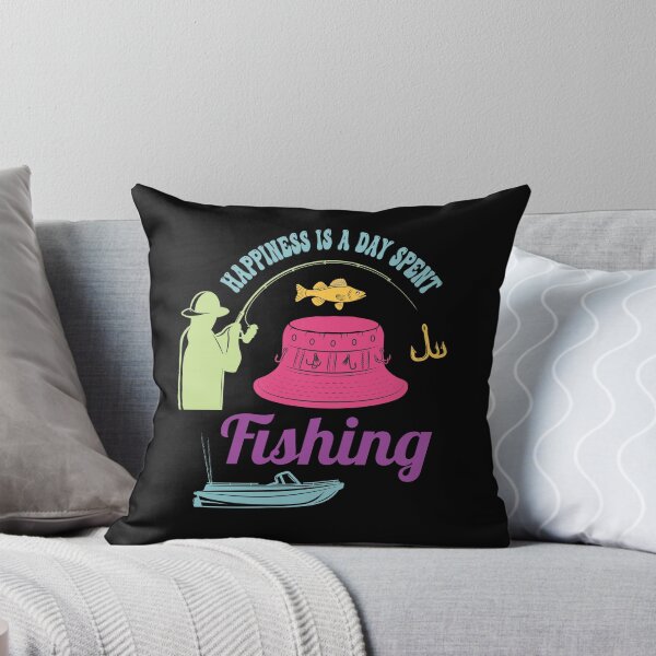 Item preview, Happiness is a Day Spent Fishing Funny Fishing Lovers Cute Colorful Gift  designed and sold by pedrored369.