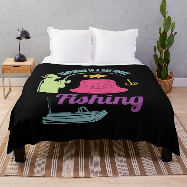 Item preview, Happiness is a Day Spent Fishing Funny Fishing Lovers Cute Colorful Gift designed and sold by pedrored369.