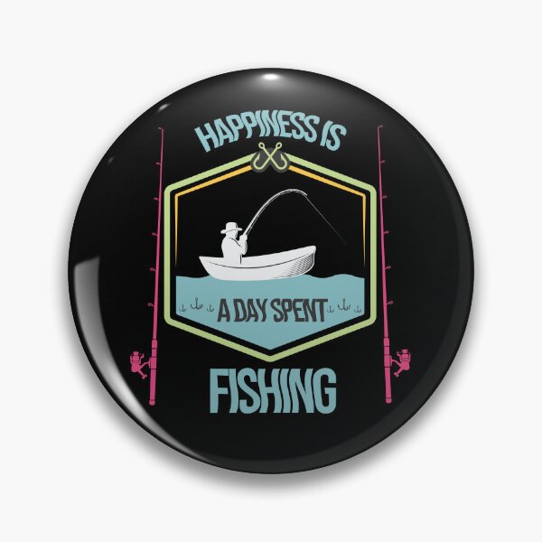 Item preview, Happiness is a Day Spent Fishing Funny Fishing Lovers Cute Colorful Present designed and sold by pedrored369.