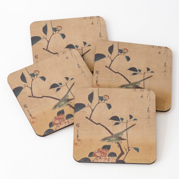 Item preview, Camellia and Bush Warbler designed and sold by Old-fowers.