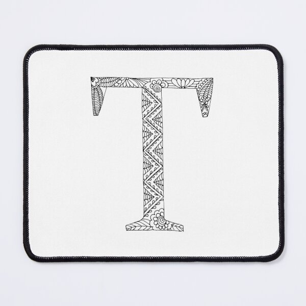 Item preview, Henna Alphabet T / Henna Letter T - Black Henna Line Art designed and sold by Mrs-PenLine.