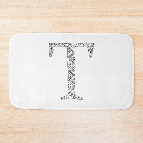 Item preview, Henna Alphabet T / Henna Letter T - Black Henna Line Art designed and sold by Mrs-PenLine.