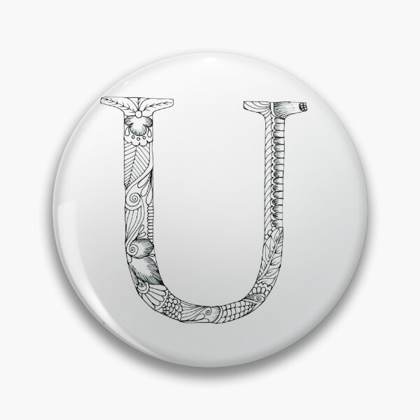 Item preview, Henna Alphabet U / Henna Letter U - Black Henna Line Art designed and sold by Mrs-PenLine.