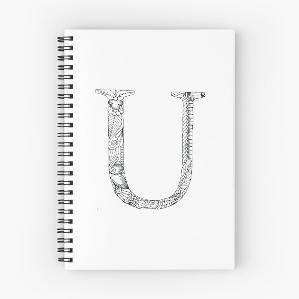 Item preview, Henna Alphabet U / Henna Letter U - Black Henna Line Art designed and sold by Mrs-PenLine.