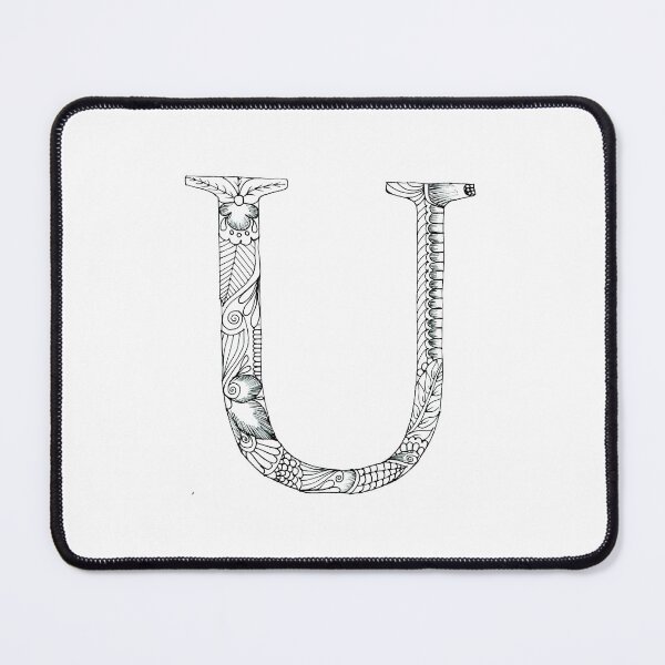 Item preview, Henna Alphabet U / Henna Letter U - Black Henna Line Art designed and sold by Mrs-PenLine.