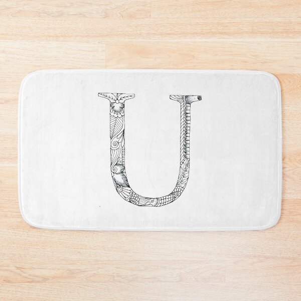 Item preview, Henna Alphabet U / Henna Letter U - Black Henna Line Art designed and sold by Mrs-PenLine.