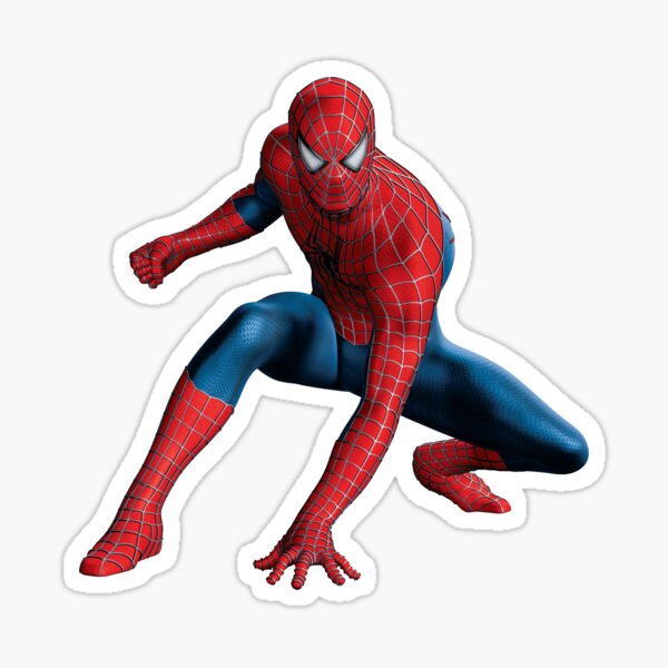 Spider Man Cartoon Car Bumper Sticker Decal - 3'' or 5