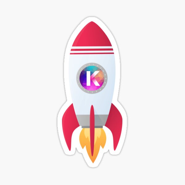 Kadena (KDA) Rocket To The Moon - Kadena (KDA) Krypto-Münze Sticker