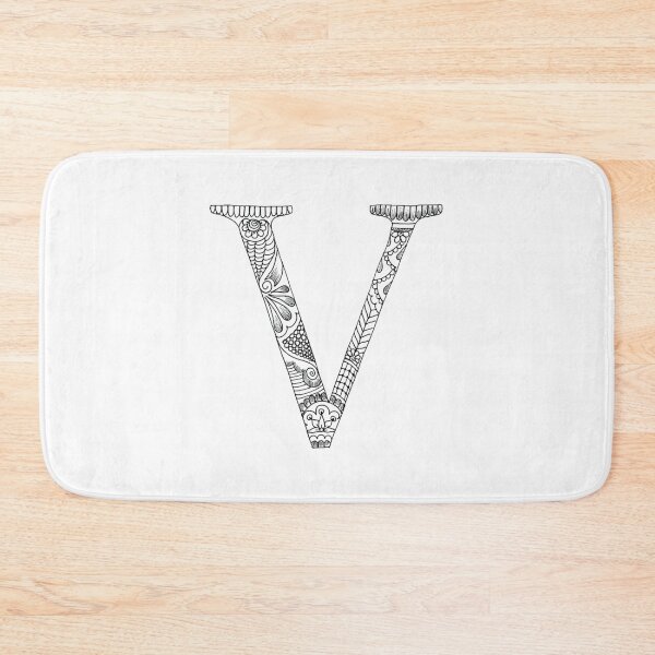 Item preview, Henna Alphabet V / Henna Letter V - Black Henna Line Art designed and sold by Mrs-PenLine.