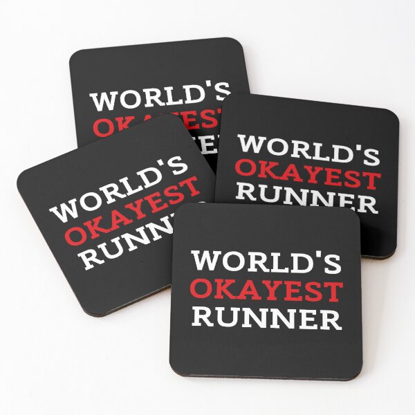 Item preview, World's Okayest Runner Black Background designed and sold by ZestyFruit.