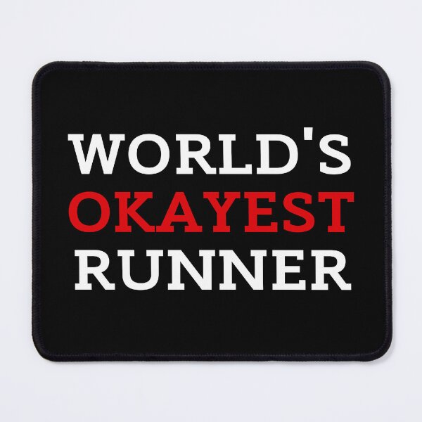 Item preview, World's Okayest Runner Black Background designed and sold by ZestyFruit.