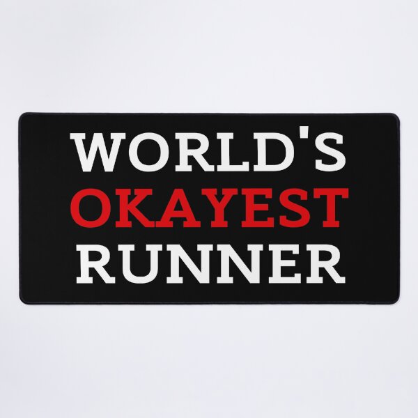 Item preview, World's Okayest Runner Black Background designed and sold by ZestyFruit.