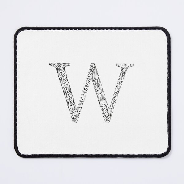 Item preview, Henna Alphabet W / Henna Letter W - Black Henna Line Art designed and sold by Mrs-PenLine.