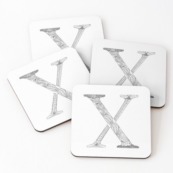 Item preview, Henna Alphabet X / Henna Letter X - Black Henna Line Art designed and sold by Mrs-PenLine.