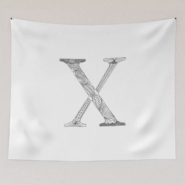 Item preview, Henna Alphabet X / Henna Letter X - Black Henna Line Art designed and sold by Mrs-PenLine.