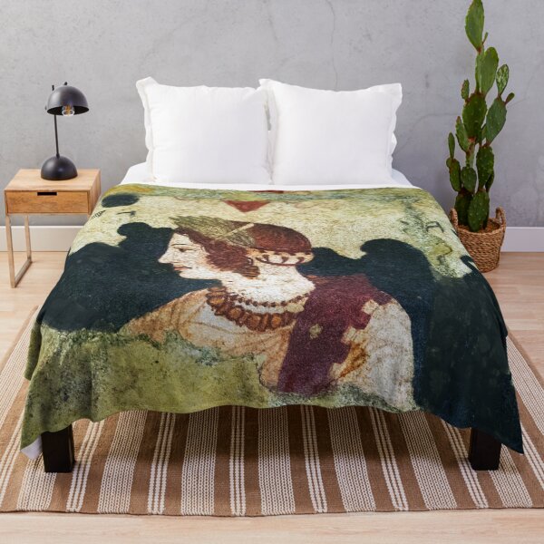 Item preview, VELIA , ETRUSCAN NOBLE WOMAN PORTRAIT Antique Tarquinia Fresco designed and sold by BulganLumini.