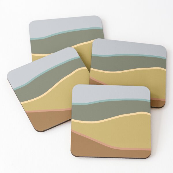 Item preview, Coastal Boho Abstract Landscape at Dusk designed and sold by greenoriginals.