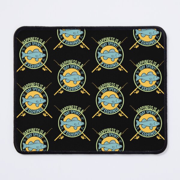 Item preview, Happiness is a Day Spent Fishing Funny Fishing Lovers Cool Colorful Fish Gift Fishing Quote designed and sold by pedrored369.