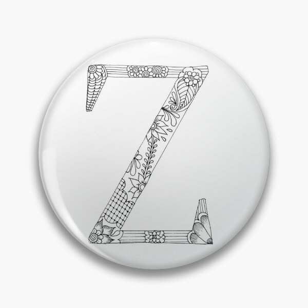 Item preview, Henna Alphabet Z / Henna Letter Z - Black Henna Line Art designed and sold by Mrs-PenLine.