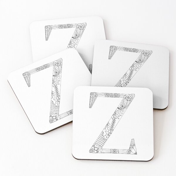 Item preview, Henna Alphabet Z / Henna Letter Z - Black Henna Line Art designed and sold by Mrs-PenLine.