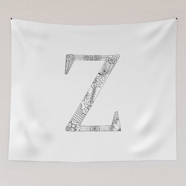 Item preview, Henna Alphabet Z / Henna Letter Z - Black Henna Line Art designed and sold by Mrs-PenLine.