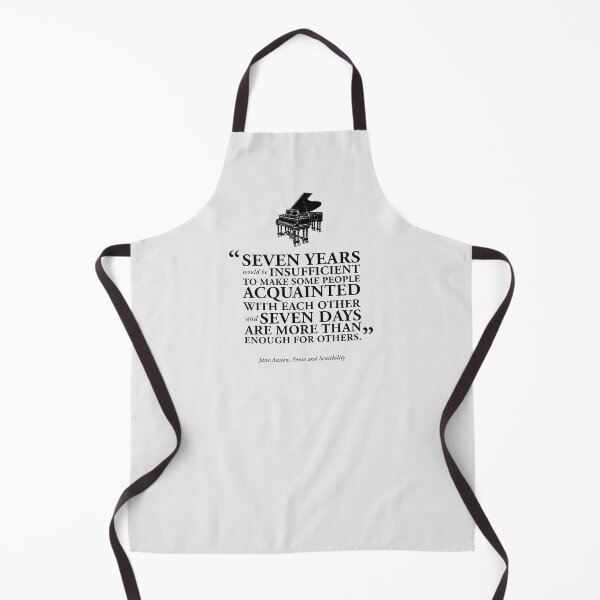 Item preview, Seven Days Sense and Sensibility Book Quote by Jane Austen in Black designed and sold by GoodOldBooks.