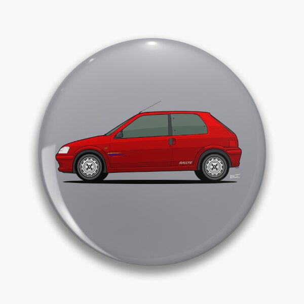 Artikelvorschau, S2 Peu geot 106 Rallye Single Illustration - ROT entworfen und verkauft von RJWautographics.