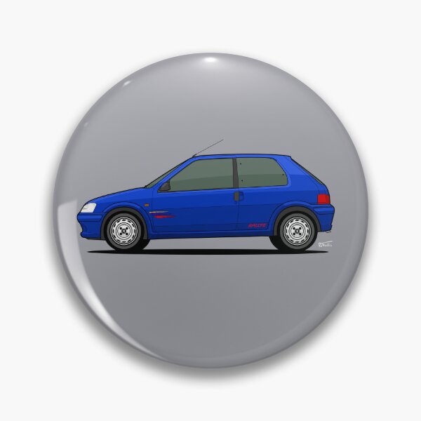 Artikelvorschau, S2 Peu Geot 106 Rallye Single Illustration - Blau entworfen und verkauft von RJWautographics.
