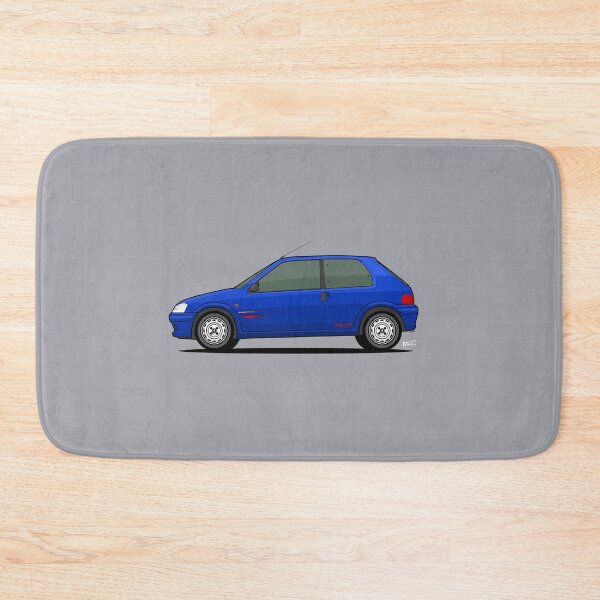Item preview, S2 Peu geot 106 Rallye Single Illustration - Blue designed and sold by RJWautographics.