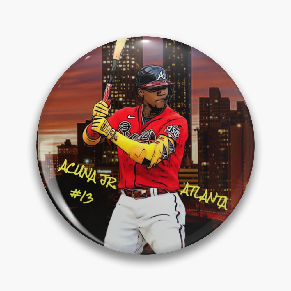 Ronald Acuna Jr. #13 Atlanta Skyline Phone Case Sticker for Sale