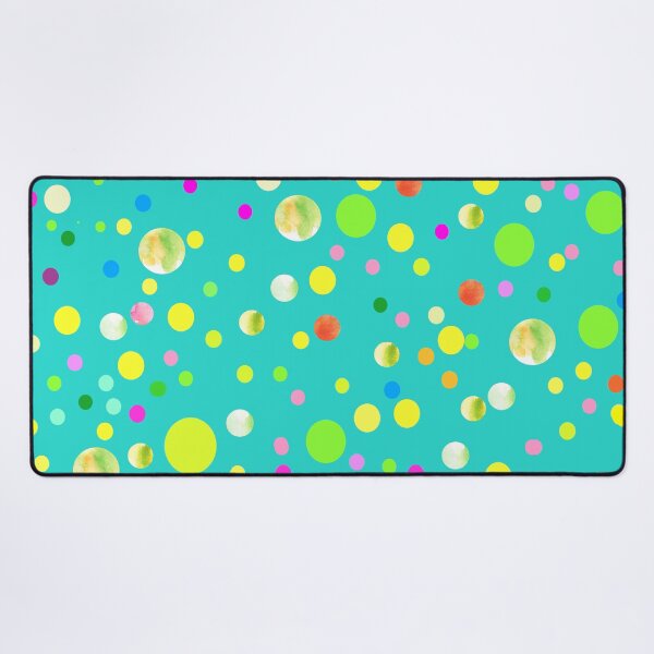 Item preview, colorful dots on turquoise background | abstract artsy dots designed and sold by lausn.