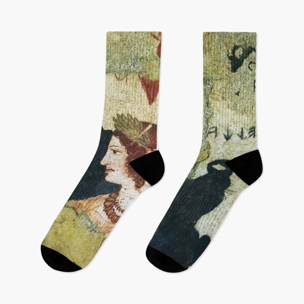 Item preview, VELIA , ETRUSCAN NOBLE WOMAN PORTRAIT  Antique Tarquinia Fresco designed and sold by BulganLumini.