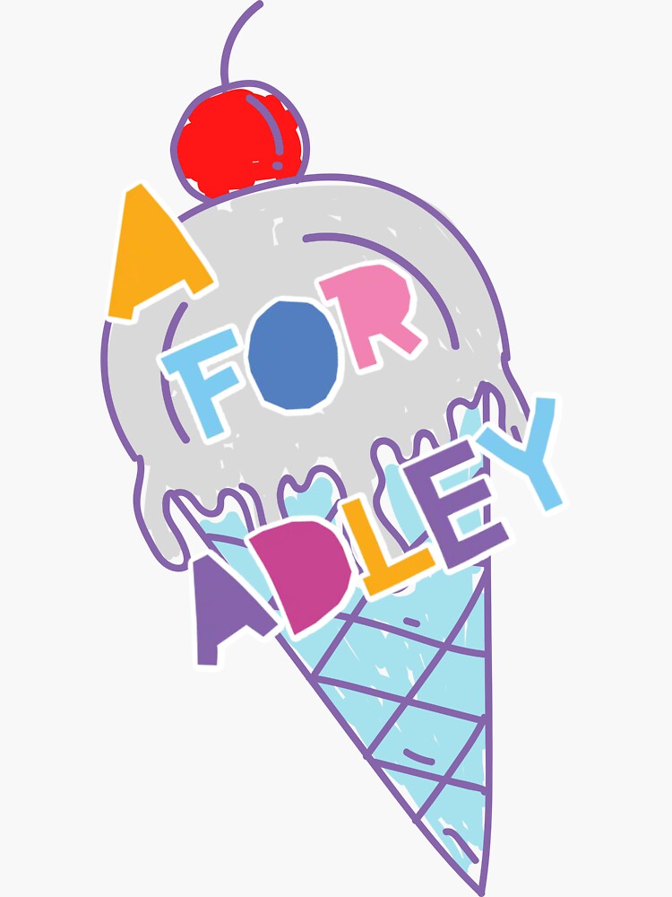 "a for adley merry christmas" Sticker for Sale by marwaAh Redbubble