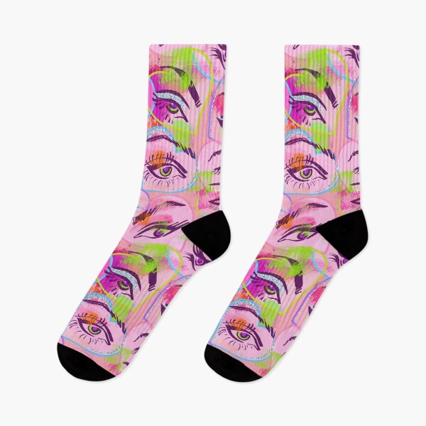 Item preview, Makeup Y2K, bright surreal seamless pattern with eyes designed and sold by Irina Ivanova.