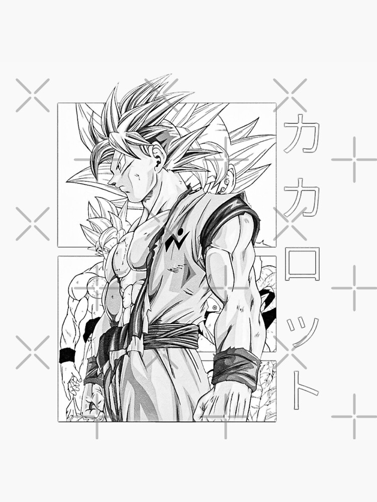 Dragon Ball Super Shonen Anime Kakarot Manga Panel Art B&W Art