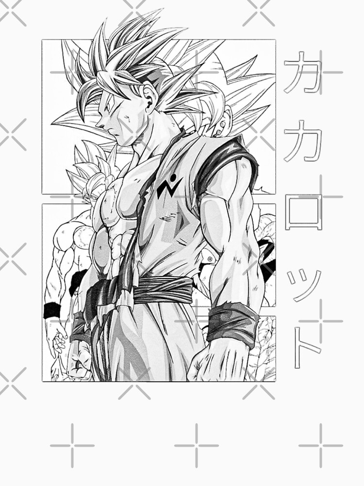 Dragon Ball Super Shonen Anime Kakarot Manga Panel Art B&W | Art Board Print