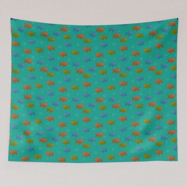 Item preview, Colorful fish in the turquoise water designed and sold by Ninaeva.